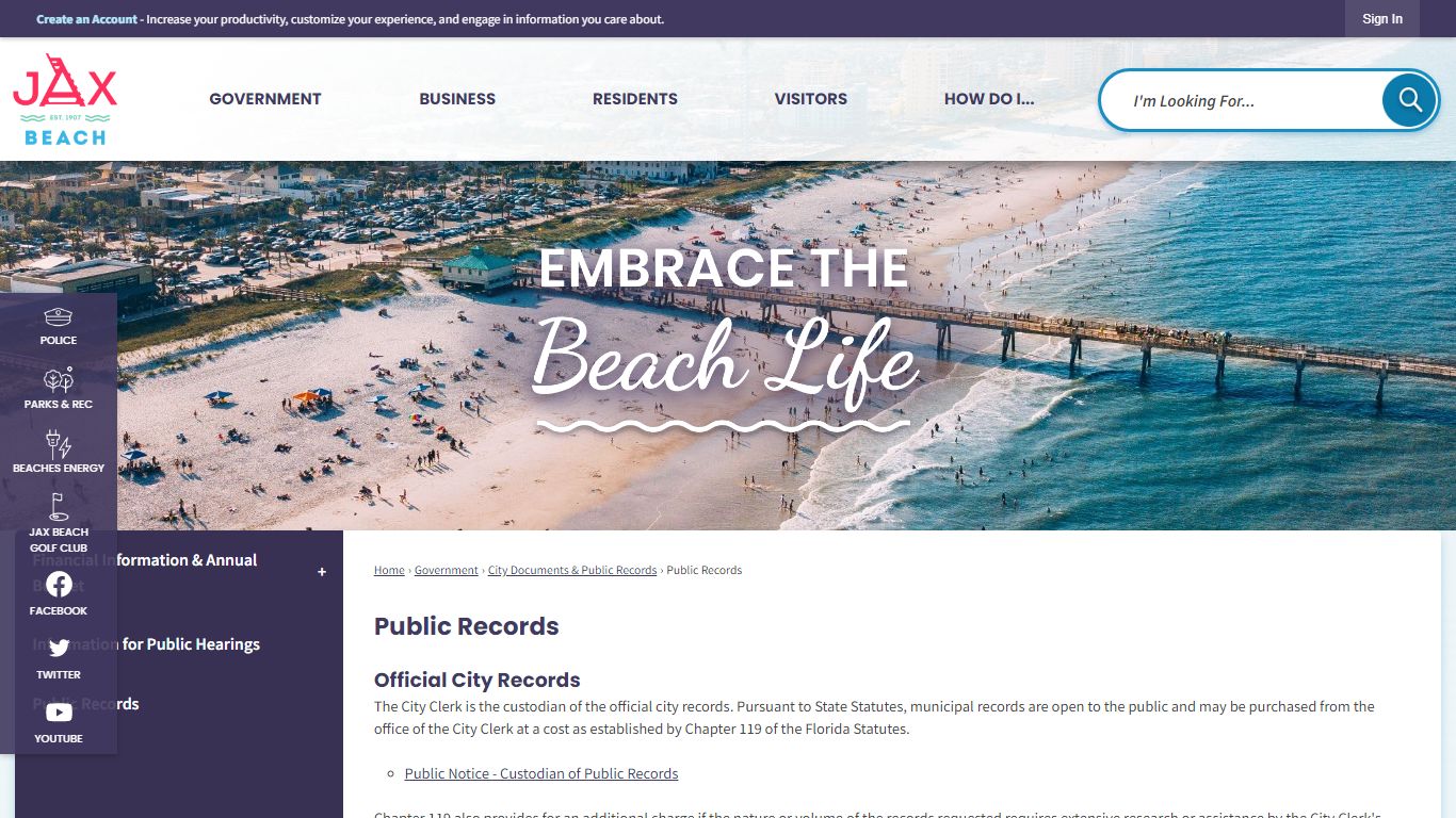 Public Records | Jacksonville Beach, FL