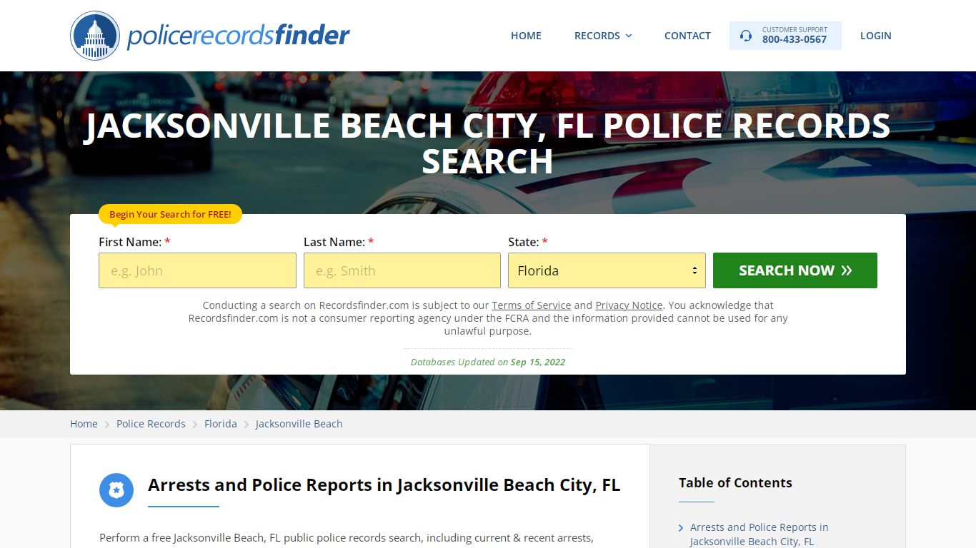 JACKSONVILLE BEACH CITY, FL POLICE RECORDS SEARCH - RecordsFinder