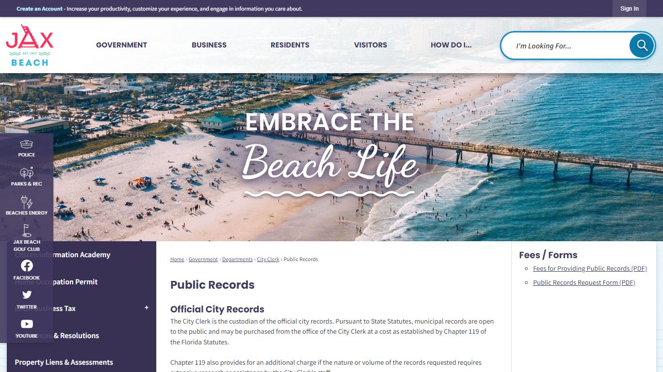 Public Records | Jacksonville Beach, FL